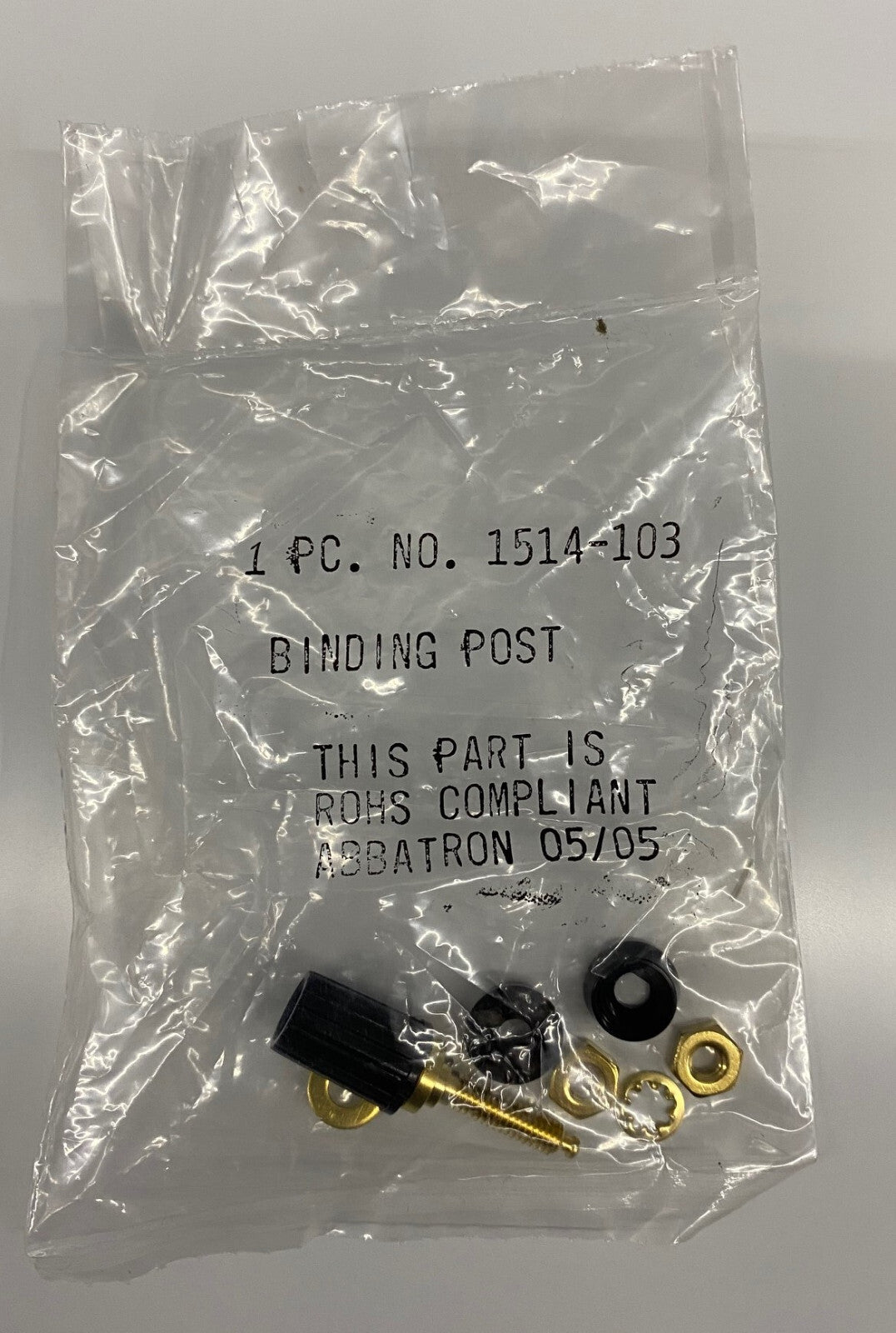 ABBATRON 1514-103 BINDING POST PANEL MOUNT BLACK