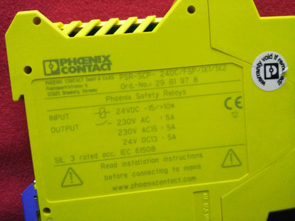 QTY 2 - RELÈ DI SICUREZZA PHOENIX CONTACT PSR-SCP-24DC/FSP/1X1/1X2