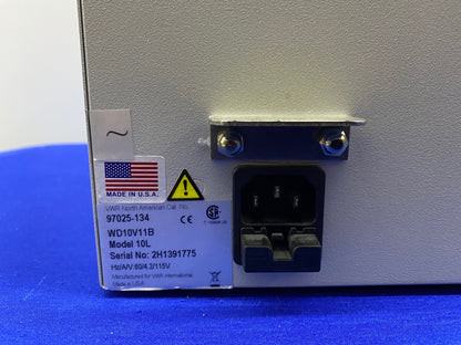 VWR MODELO 10L 97025-134 WD10V11B BAÑO DE AGUA CALENTADOR 60HZ 4.2A 115V - FALTA TAPA 