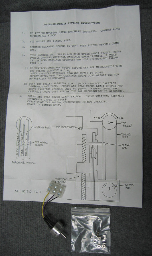 VINTAGE DAGE SERVO KIT 10K OHM 01-H-000004 SPARE PART