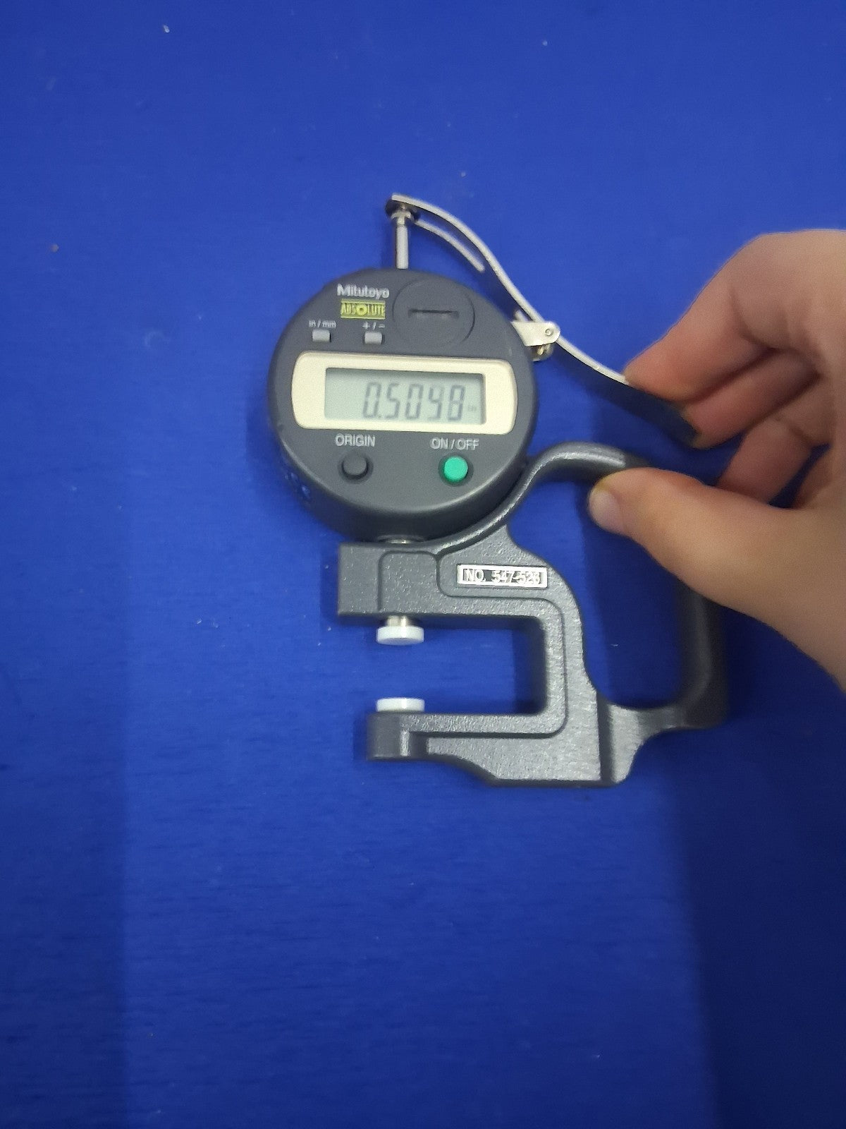 Mitutoyo Absolute 547-526 Digital Thickness Gauge 543-593BS With Case