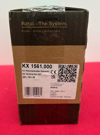 RITTAL STAINLESS STEEL TERMINAL BOX KX 1561.000 ENCLOSURE WITH COVER