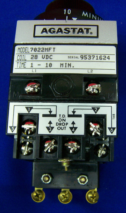 AMERACE ELECTRONIC COMPONENTS AGASTAT 7022MFT ZEITRELAIS 1-10 MIN 28VDC