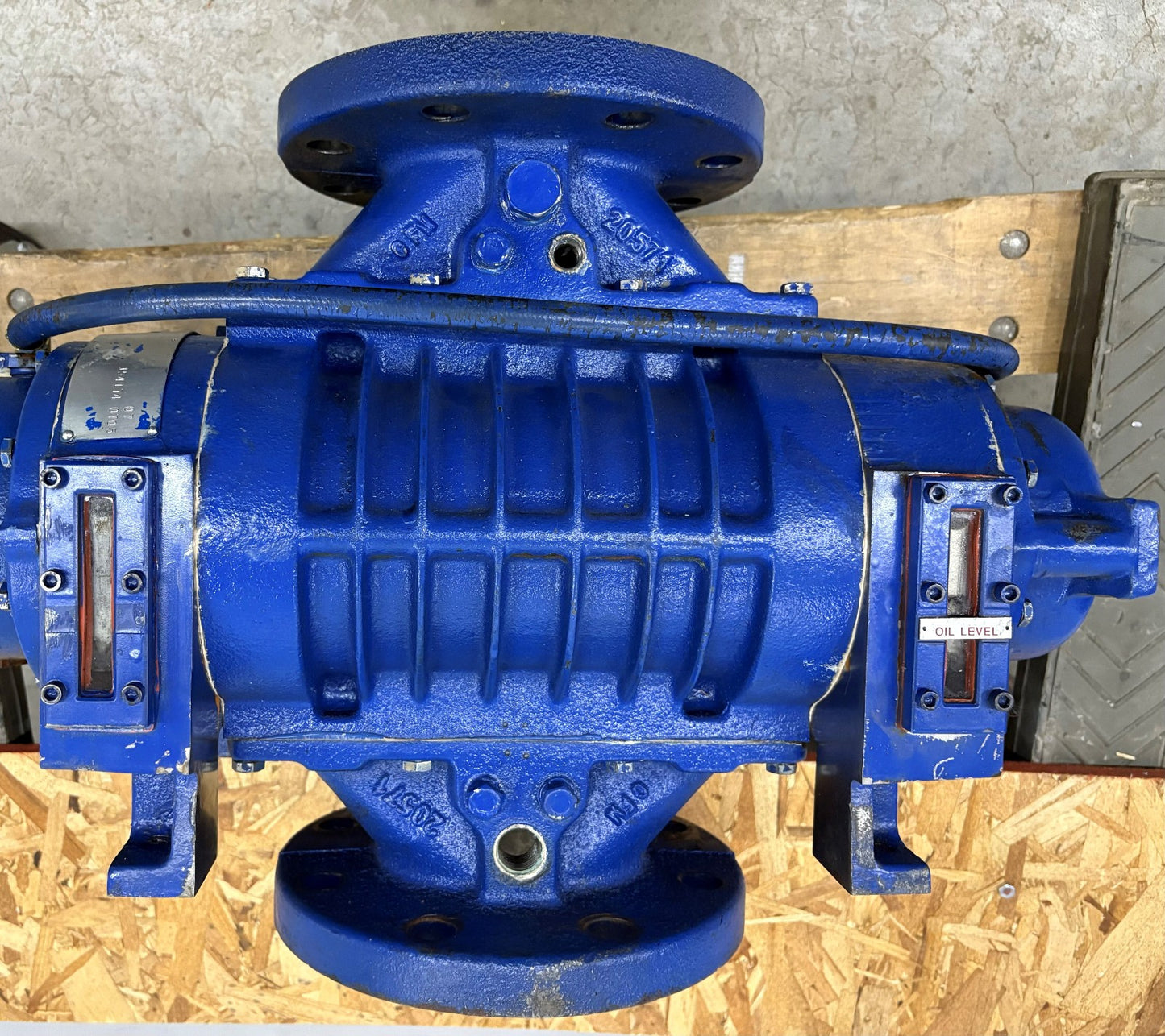 VACUUM BOOSTER BLOWER 9" FLANGE W/ BALDOR 3 HP ELECTRIC MOTOR - PARTS/REPAIR