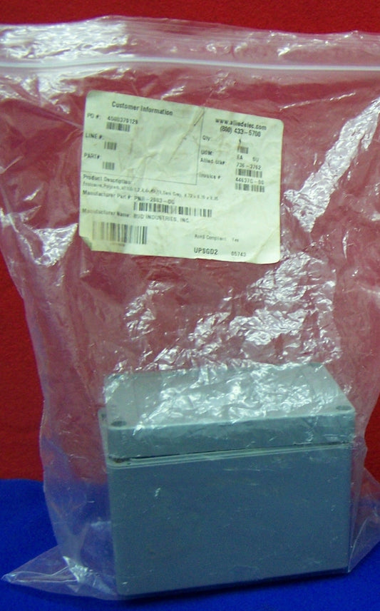 BUD INDUSTRIES PNR-2603-DG GEHÄUSEBOX UND DECKEL GRAU 4,72" X 3,15" X 3,35"