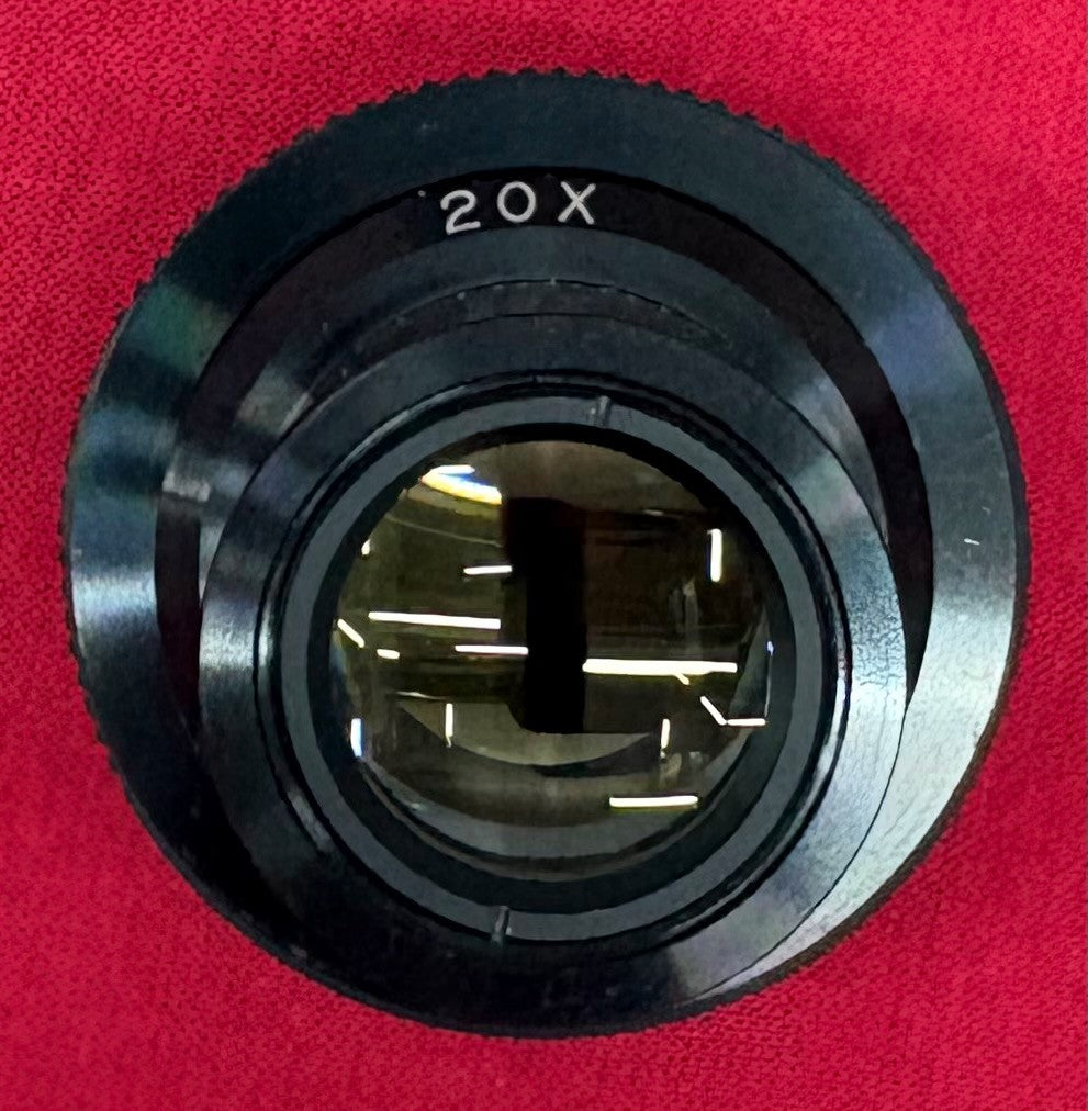 DELTRONIC 20X MAGNIFICATION OPTICAL COMPARATOR LENS - NO MODEL NUMBER