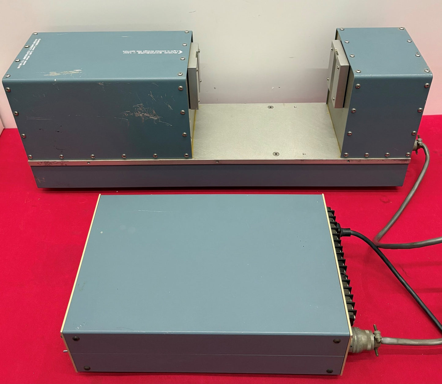 TECHMET LASERMIKE 500-01 MICROMETER W/ 500-02 LASER SCANNER - FOR PARTS/REPAIR