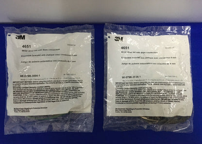 LOT DE 2 - 3M 4651 020390735 98-0798-3504-1 ENSEMBLE DE BRACELETS AVEC CONNEXION 4 mm