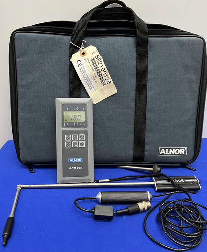 ALNOR APM360 MULTIFUNCTIONELE METER MET 275 SONDE - GEEN PRINTER - VOOR ONDERDELEN/REPARATIE 