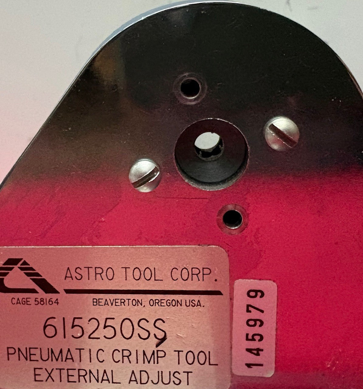 ASTRO TOOL 615250SS PNEUMATIC CRIMP TOOL w/FOOT PEDAL