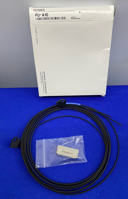 KEYENCE FU-A10 FIBER OPTIC SENSOR 2 METERS 10mm AREA BEAM