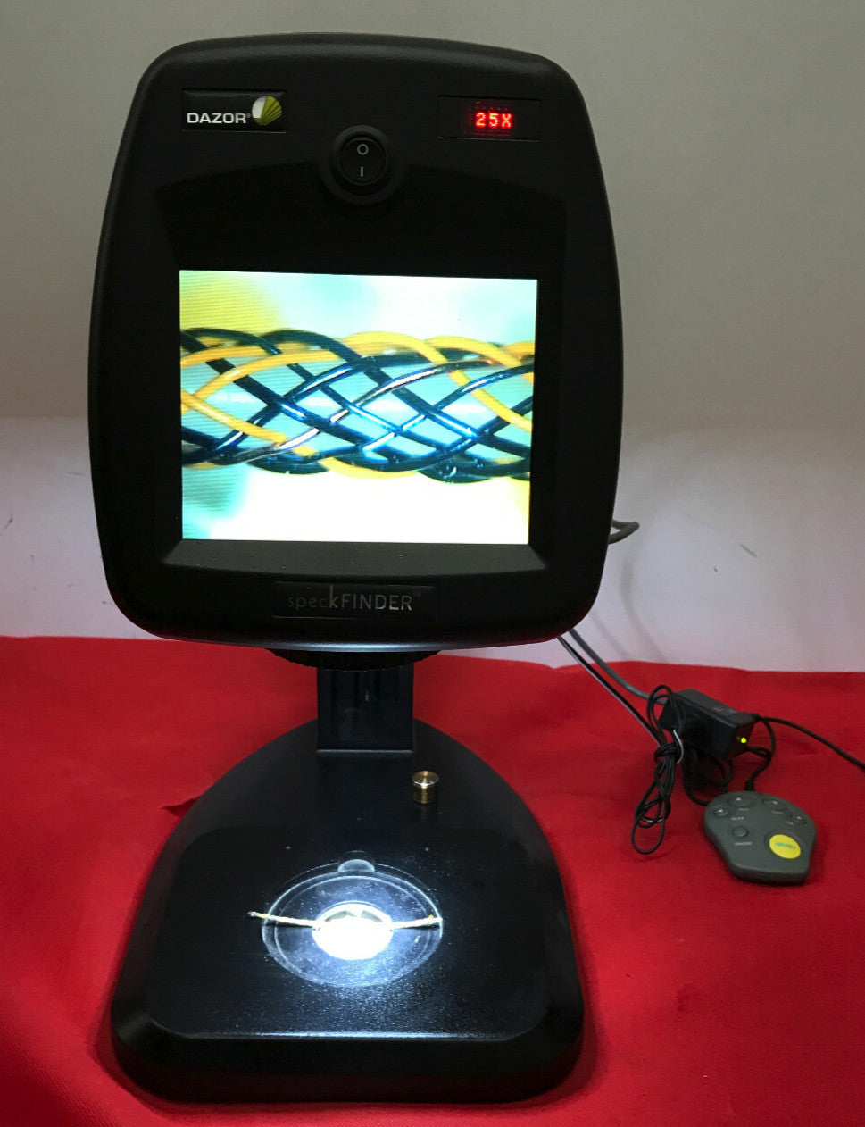 DAZOR SPECK-1 22 SPECKFINDER ELECTRONIC VIDEO MICROSCOPE 1X-25X MAGNIFICATION