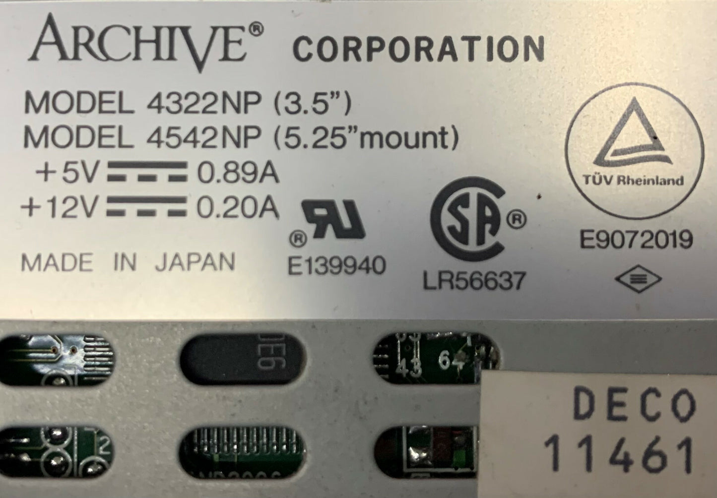 1 Lot Hoeveelheid van 7 - Archief 4322NP 4542NP / 4322NP4542NP Tape Backup Tape Drive 3.5