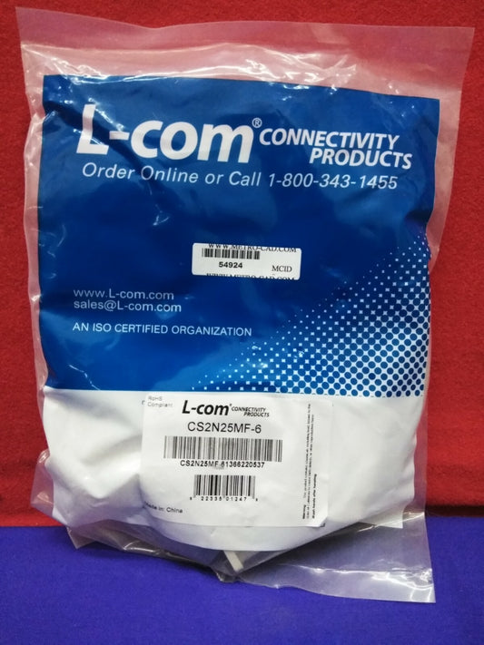 Câble D-Sub moulé L-Com CS2N25MF-6 DB25 mâle/femelle 6 pi. 
