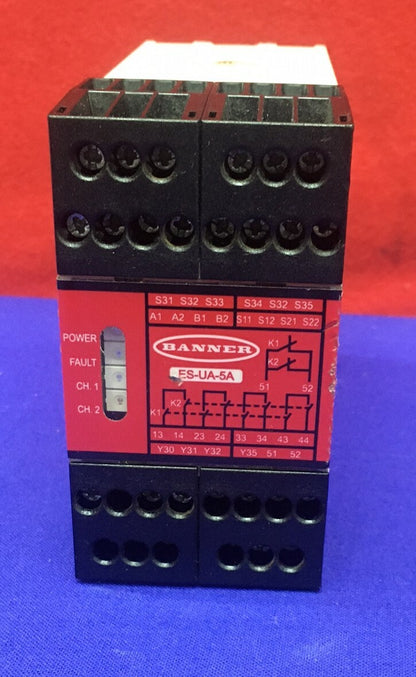 BANNER ENGINEERING ES-UA-5A MODULO DI SICUREZZA CONTROLLER RELÈ 