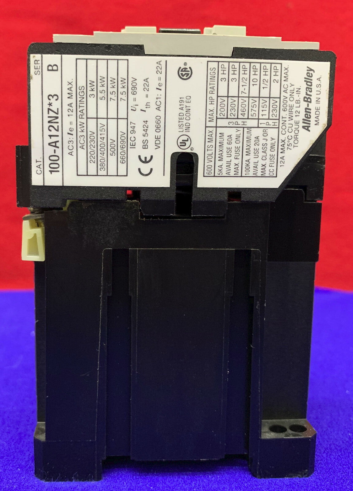 Allen-Bradley / Allen Bradley / AB 100-A12NZ*3 SER B CONTACTOR