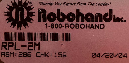 ROBOHAND INC RPL-2M 2 JAW LOW-PROFILE PNEUMATIC PARALLEL GRIPPER