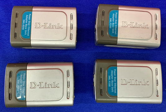 Lotto di 4 adattatori D-Link Power Over Ethernet DWL-P200 (solo 3 adattatori di alimentazione da 48 V)