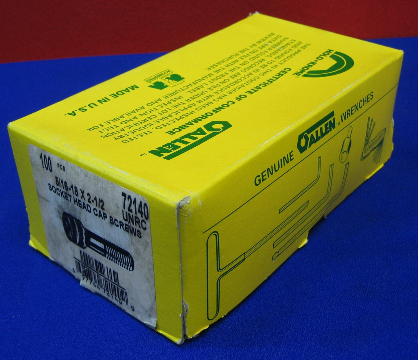 VITE A TESTA CILINDRICA CON CAVALLETTO HOLO-KROME / ALLEN, 3H690 / 72140,5/16-18 X 2-1/2