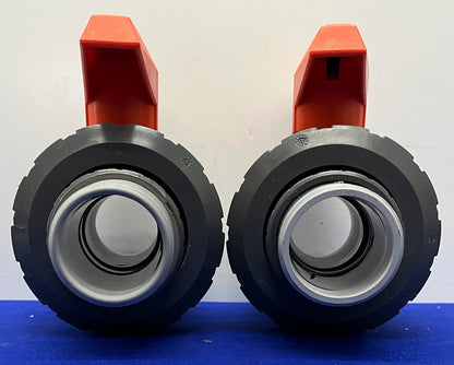 GEORG FISCHER +GF+ TYP 546 2” DN50 PVC-U FPM PN16 BALL VALVE - 1 LOT QTY 2