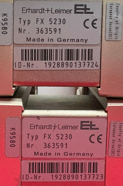 ERHARDT+LEIMER 2 FX5230 ULTRASONIC EDGE SENSORS & 1 DC3344 CONTROLLER -FOR PARTS