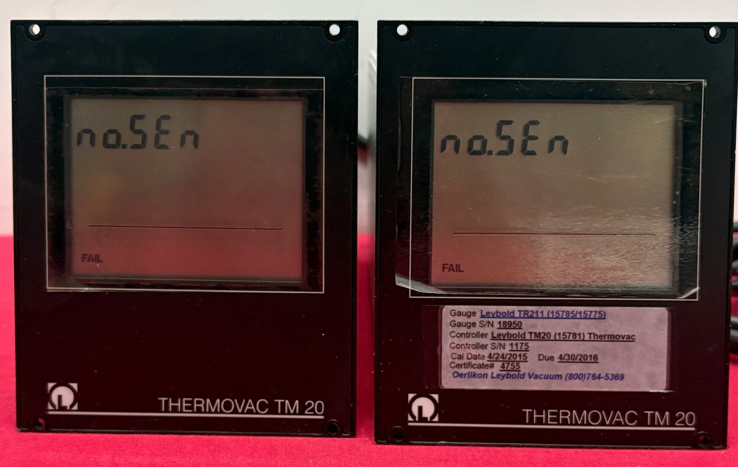 LEYBOLD THERMOVAC TM20 (15781) CONTROLLER VACUUM PUMP GAUGE QTY 2 - PARTS/REPAIR