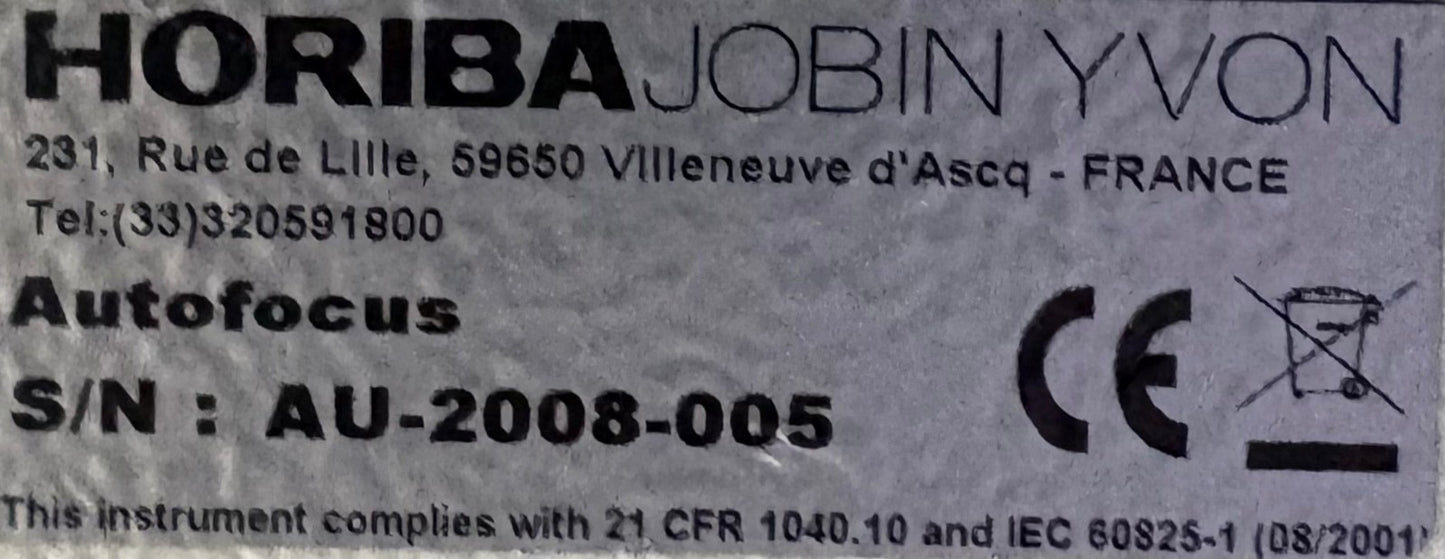 HORIBA JOBIN YVON LABRAM ARAMIS RAMAN MICROSCOPE SPECTROMETER 82059191SE - PARTS