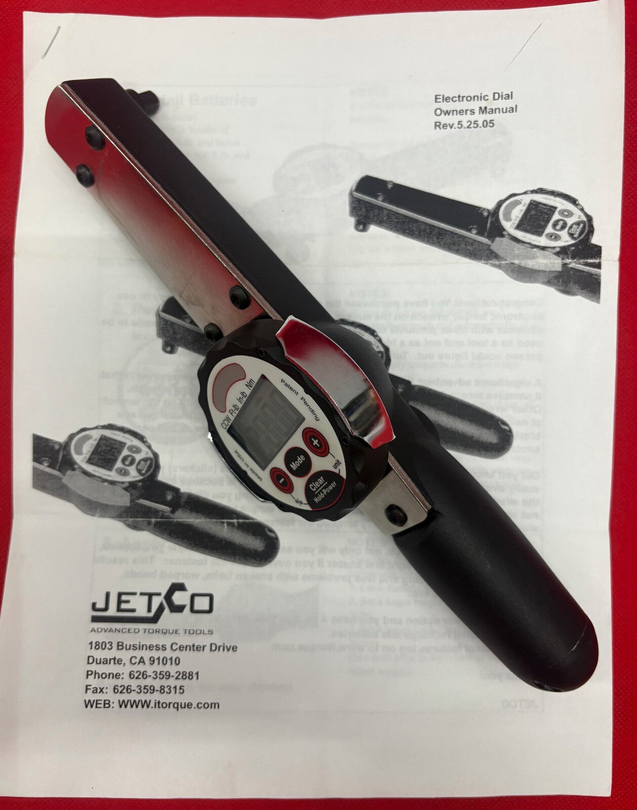 JETCO ED-100I 10-100 IN LB 電子ダイヤルトルクレンチ