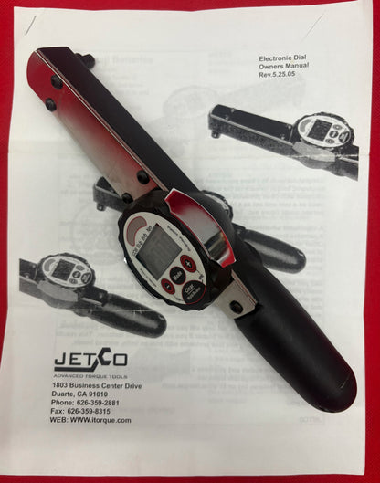 JETCO ED-100I 10-100 IN LB 電子ダイヤルトルクレンチ