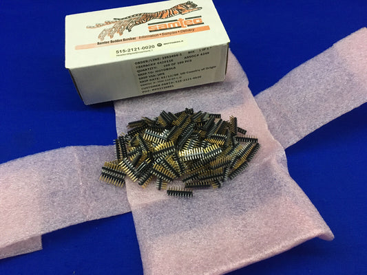 1 PKG OF 100 PCS -  SAMTEC MOTOROLA TSW-110-07-L-D 515-2121-0020 HEADER