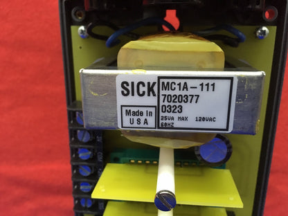 SICK OPTIC ELEKTRONISCHES STROMVERSORGUNGSGERÄT MC1A-111 / MC1A111
