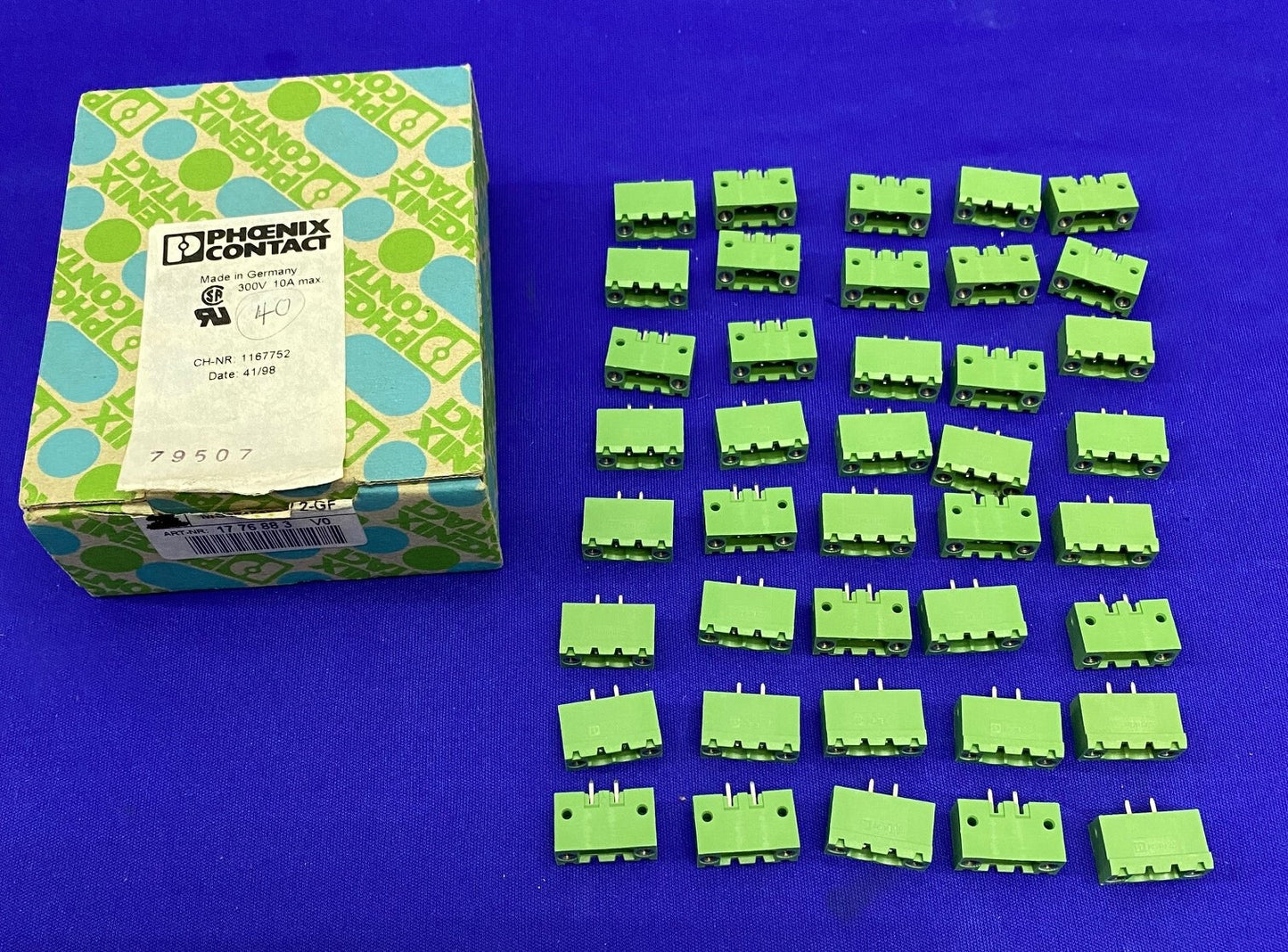 PHOENIX CONTACT 177683 MORSETTO 2 POSIZIONI HEADER - 1 CONFEZIONE DA 40 BLOCCHI 