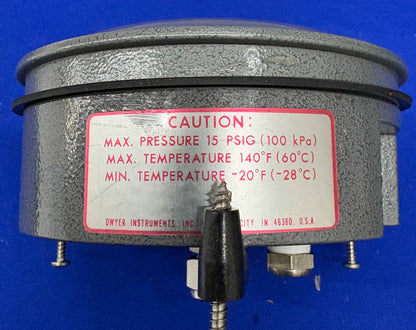 PEPPERL+FUCHS 196109-00 MAGNEHELIC ENCLOSED WATER PRESSURE GAUGE 0-0.50 mm