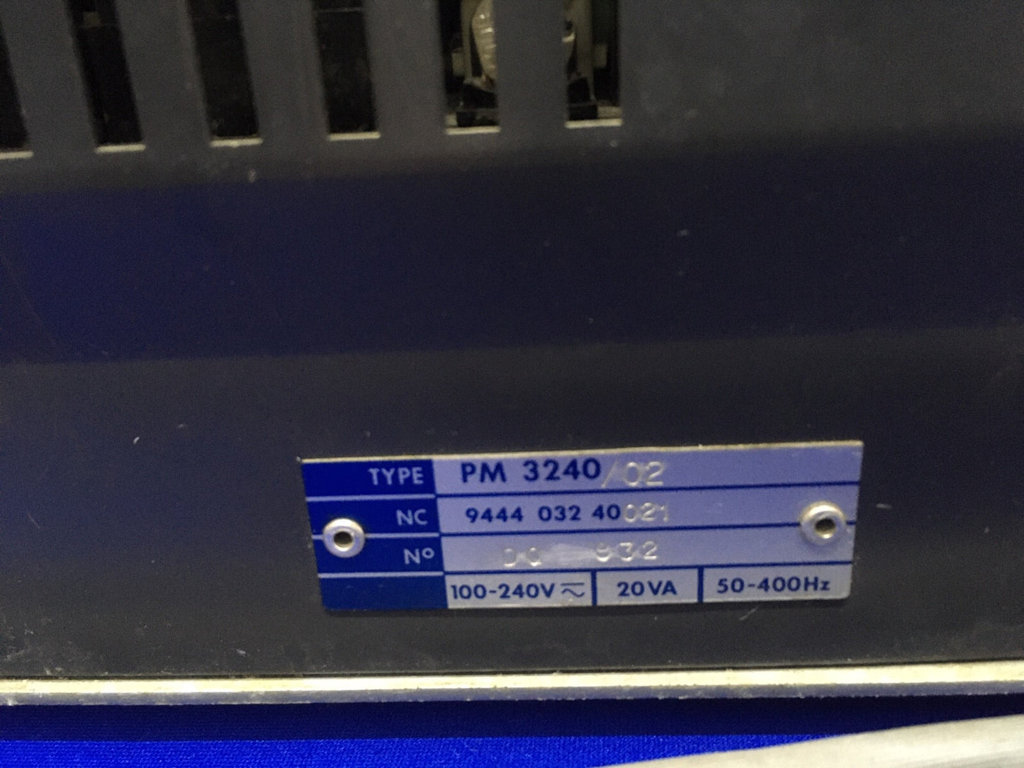 PHILIPS 50 MHZ OSCILLOSCOPIO A DOPPIO CANALE AMPLIFICATORI VERTICALI PM 3240 - PARTI 