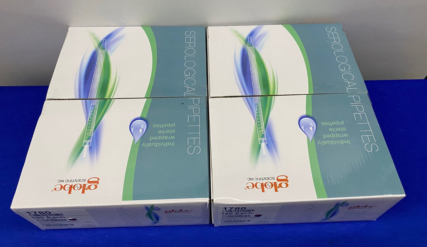 GLOBAL SCIENTIFIC 1780 25ml SEROLOGISCHE PIPET - 2 VERPAKKINGEN VAN 100 PIPETTEN EA 