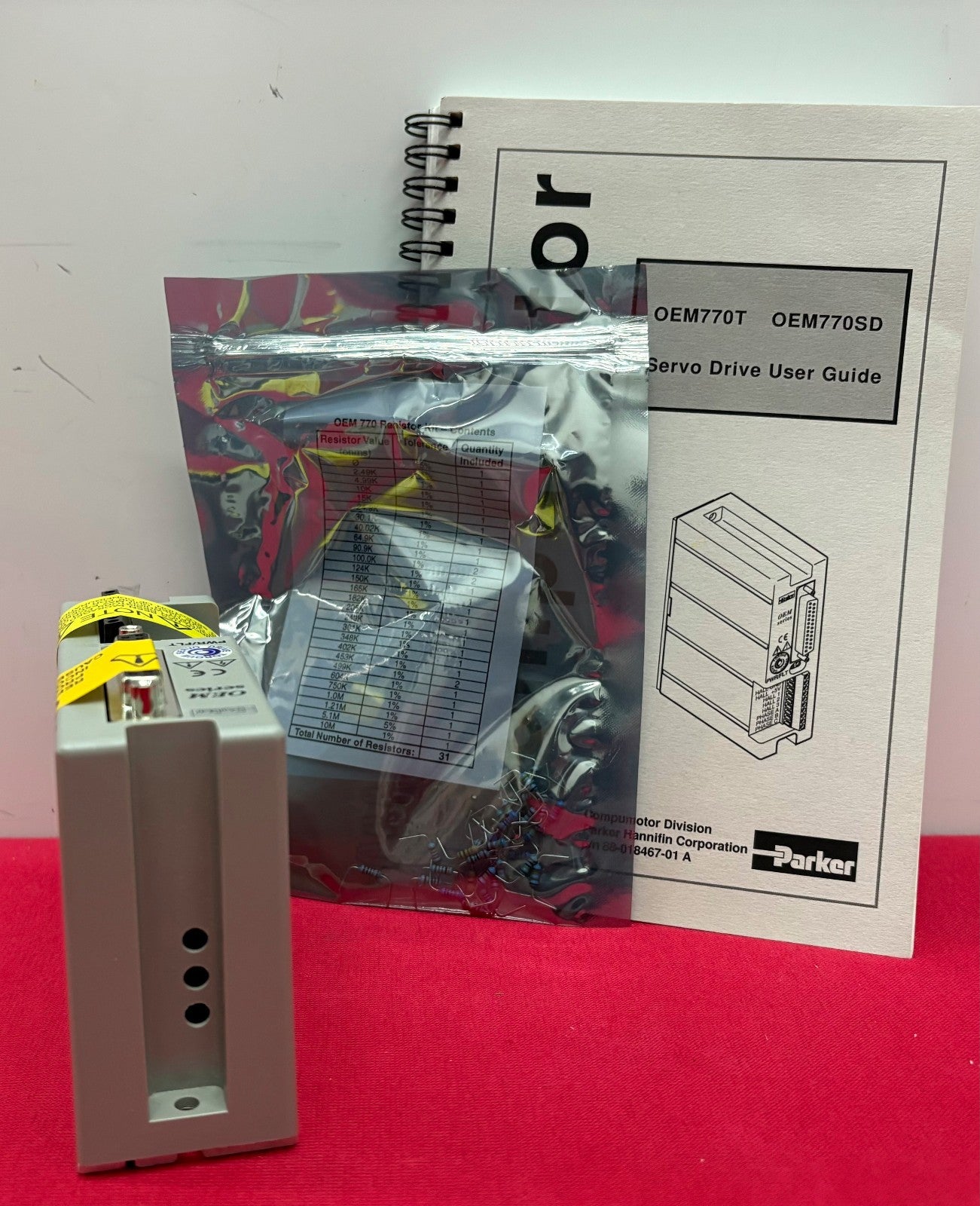 パーカー コンピュモーター OEM770T トルクサーボドライブ &amp; 73-018496-01 REV B 抵抗器キット