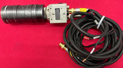 HITACHI KP-D20BU CCD COLOR ANALOG CAMERA w/ COMPUTAR MACRO 10x UV46mm -FOR PARTS