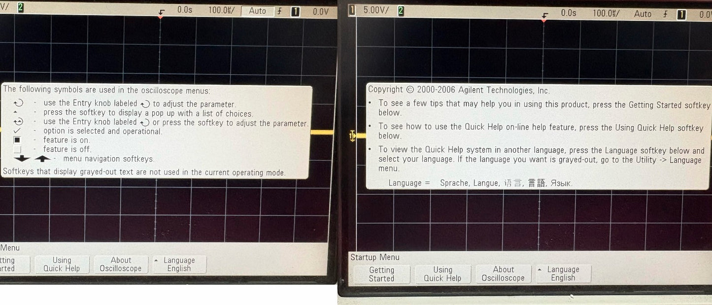 AGILENT MSO6012A MIXED SIGNAL OSCILLOSCOPE 2+16 CH 100MHZ / FOR PARTS/REPAIR