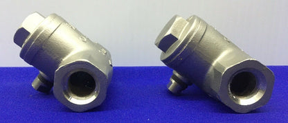 1 LOTTO QTY DI 2 - VALVOLA DI RITEGNO A SBALZO SHARPE 3/8 NPT CF8M 