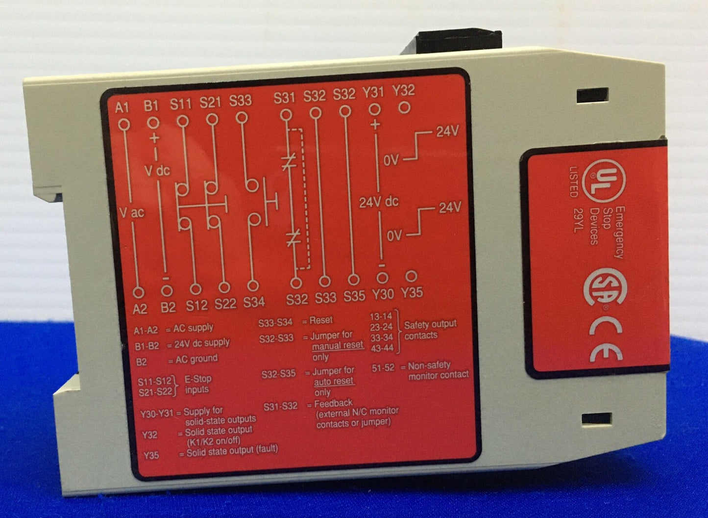 RELÈ DI CONTROLLO SICUREZZA MACCHINA BANNER ES-GA-5A / ESGA5A