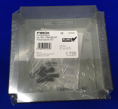 BOÎTIER FIBOX UL PC 175/100 HT / 6411921 DIMENSIONS PC 7,1" X 7,1" X 3,9" 