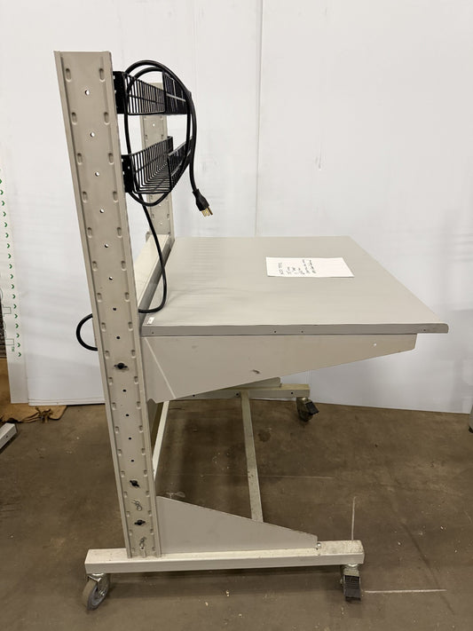 LISTA 38" W X 41" D X 60 1/2" TALL WORKBENCH / TABLE ON WHEELS / RISERS