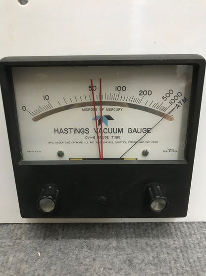 QTY 1- MAGNEHELIC GAUGE 2004C & QTY 1- HASTINGS VACUUM GAUGE DV-6 GAUGE TUBE