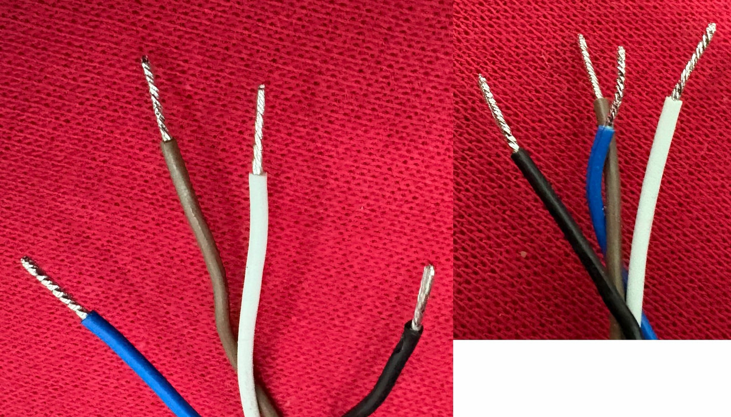 CORDSET EST 15-METERS 4-PIN M12 FEMALE CONNECTOR & BARE FLYING LEAD ENDS - QTY 2