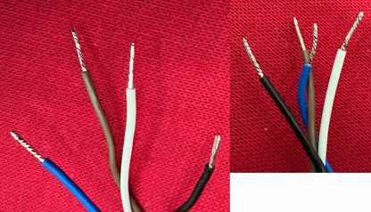 CORDSET EST 15-METERS 4-PIN M12 FEMALE CONNECTOR & BARE FLYING LEAD ENDS - QTY 2