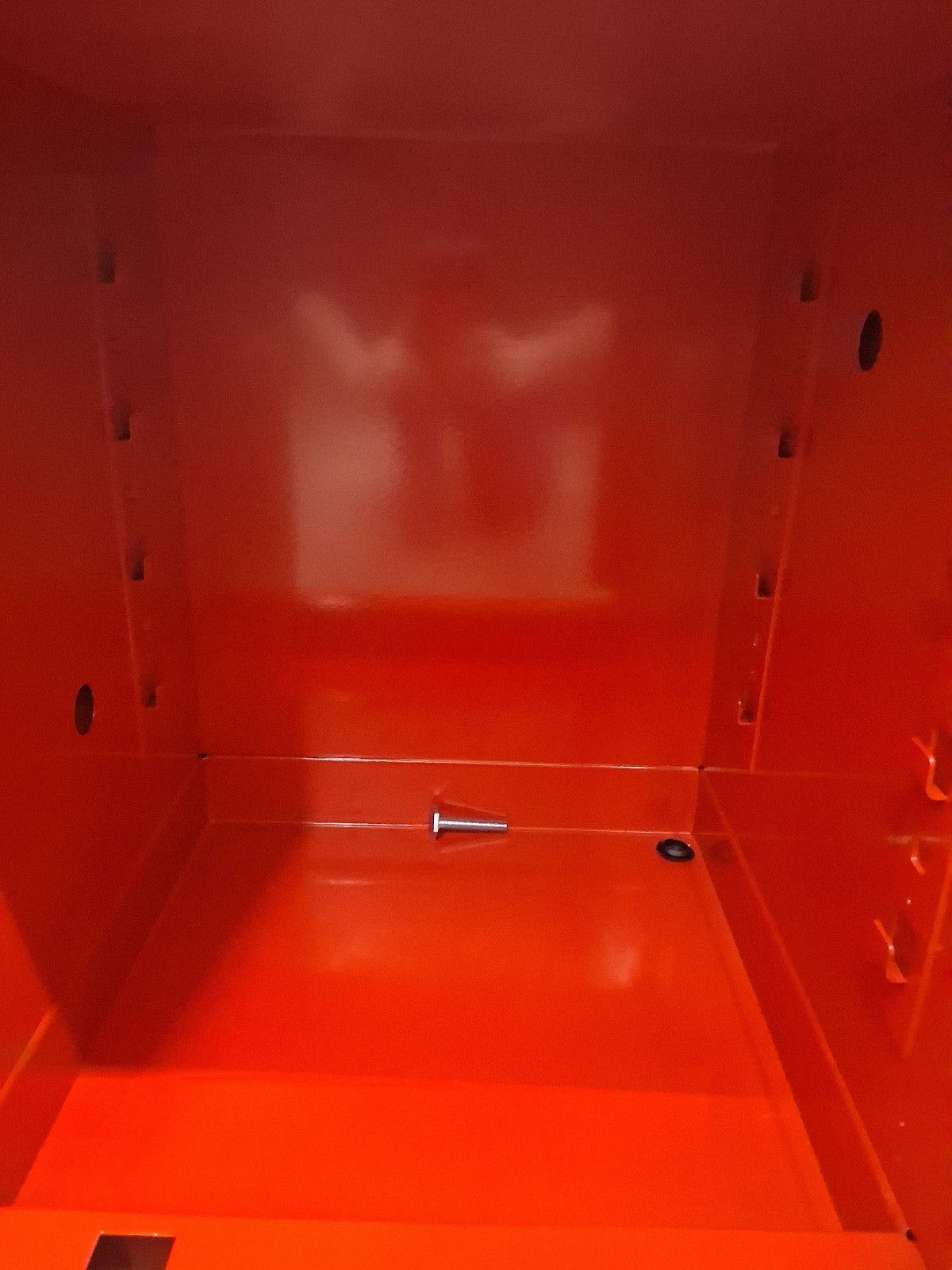 Uline H-2569M-R Flammable Safety Cabinet 4 Gal Countertop Manual Door Red No Key
