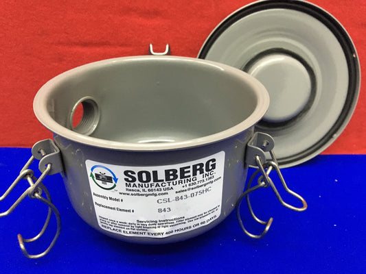 Filtro de acero al carbono Solberg, sin filtro incluido, modelo CSL-843-075HC