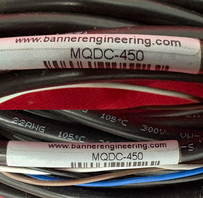 CORDSET EST 15-METERS 4-PIN M12 FEMALE CONNECTOR & BARE FLYING LEAD ENDS - QTY 2