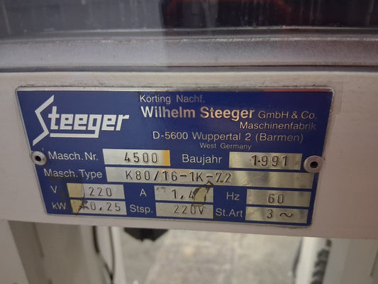 STEEGER K80/16-1K-7.2 16 CARRIER VERTICAL BRAIDER FOR PARTS REPAIR