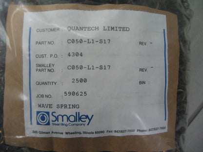 ANILLO DE ACERO SMALLEY COMPANY C050-L1-S17, RESORTE ONDULADO